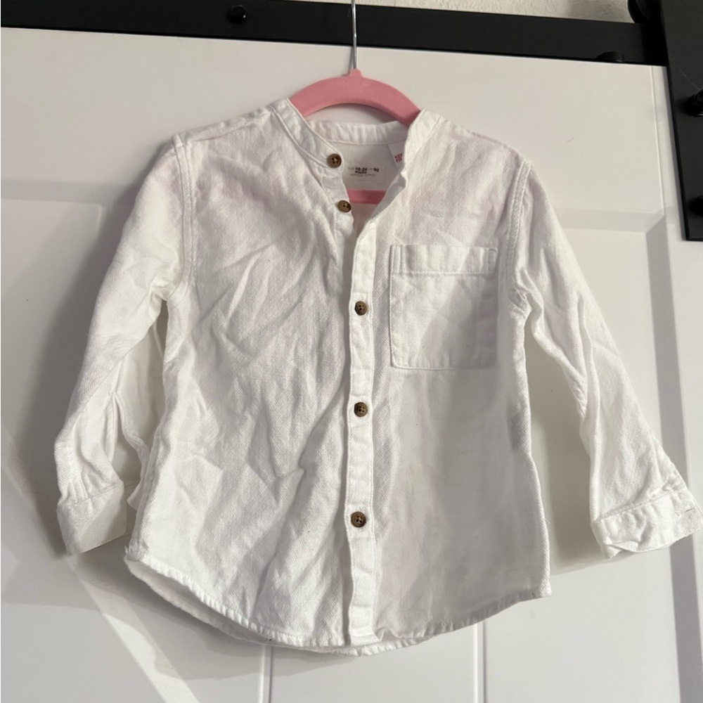 Boys- Zara Kids White Button-Down Shirt